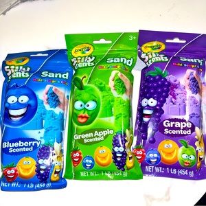 Crayola Silly Scents Sand, Blueberry,Green Apple and Grape scented